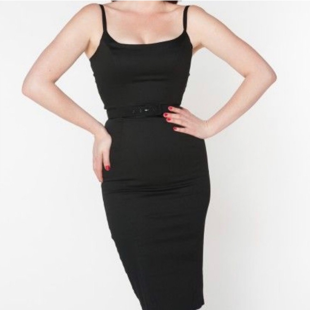 Pinup Couture Black Wiggle Midi Dress